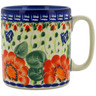 Polish Pottery Mug 12 oz Happiness UNIKAT