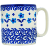 Polish Pottery Mug 12 oz Happy Blue Meadow