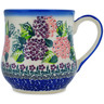 Polish Pottery Mug 12 oz Happy Hydrangea UNIKAT
