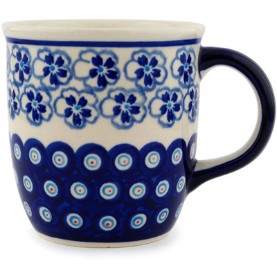 Polish Pottery Mug 12 oz Hawaiian Pansy