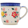 Polish Pottery Mug 12 oz Hibiscus Splendor