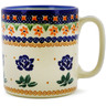 Polish Pottery Mug 12 oz In The Circle Of Roses
