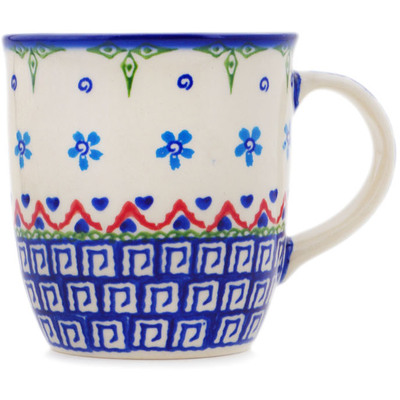 Polish Pottery Mug 12 oz Little Blue Flowers