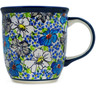 Polish Pottery Mug 12 oz Magical Garden UNIKAT