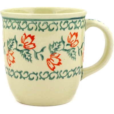 Polish Pottery Mug 12 oz Meadow Blossoms