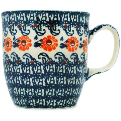 Polish Pottery Mug 12 oz Meadow Floret UNIKAT