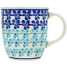 Polish Pottery Mug 12 oz Ombre Blue