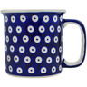Polish Pottery Mug 12 oz Peacock Eyes