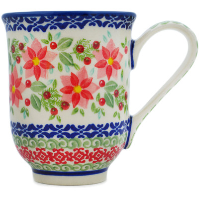 Polish Pottery Mug 12 oz Precious Pentas UNIKAT