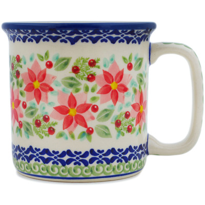 Polish Pottery Mug 12 oz Precious Pentas UNIKAT