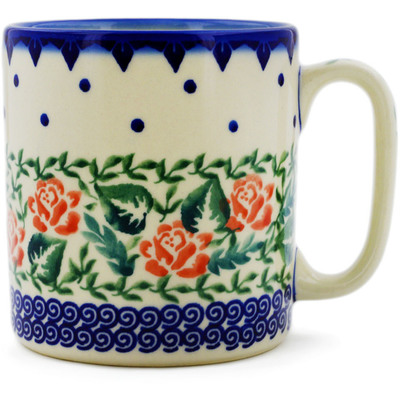 Polish Pottery Mug 12 oz Rose Garden