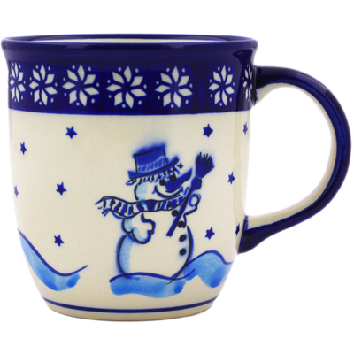 Polish Pottery Mug 12 oz Snow Buddies