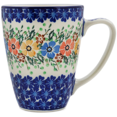 Polish Pottery Mug 12 oz Spring Blooms UNIKAT