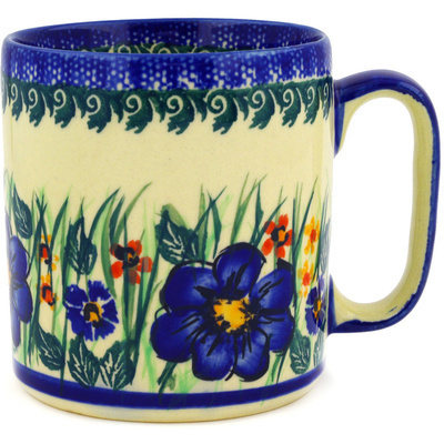 Polish Pottery Mug 12 oz Spring Garden UNIKAT