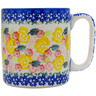Polish Pottery Mug 12 oz Starburst Blooms