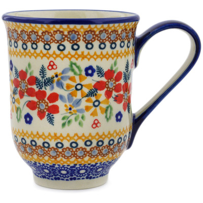 Polish Pottery Mug 12 oz Summer Bouquet UNIKAT