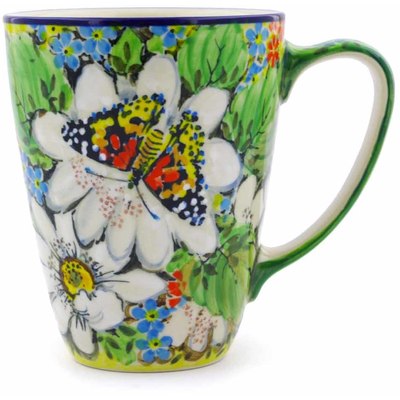 Polish Pottery Mug 12 oz Summer Daisy UNIKAT