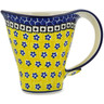 Polish Pottery Mug 12 oz Sunburst Daisies
