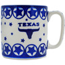 Polish Pottery Mug 12 oz Texas Star