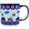 Polish Pottery Mug 12 oz Tractors And Freedom