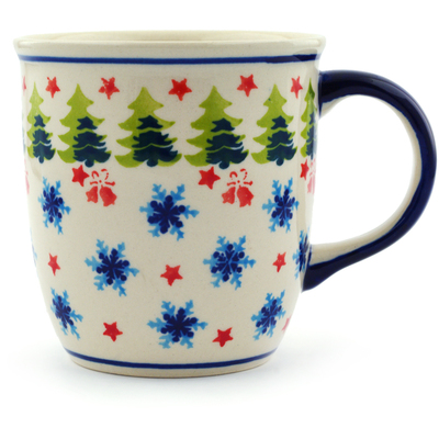 Polish Pottery Mug 12 oz Winter Land