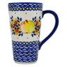 Polish Pottery Mug 13 oz Apple UNIKAT