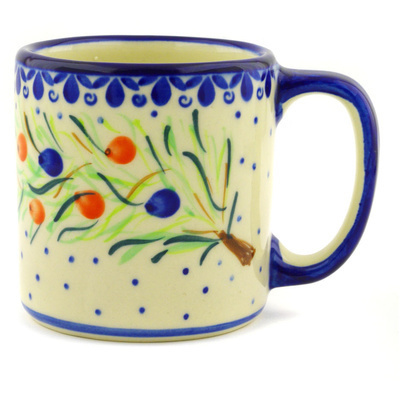 Polish Pottery Mug 13 oz Berry Splash