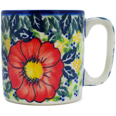 Polish Pottery Mug 13 oz Bloom Tales UNIKAT