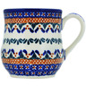 Polish Pottery Mug 13 oz Blue Cress