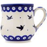 Polish Pottery Mug 13 oz Blue Eye Heron