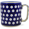 Polish Pottery Mug 13 oz Blue Eyed Peacock