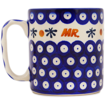 Polish Pottery Mug 13 oz Blue Eyes Mr.