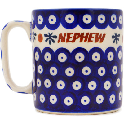 Polish Pottery Mug 13 oz Blue Eyes Nephew