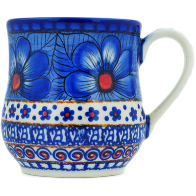Polish Pottery Mug 13 oz Blue Heaven UNIKAT