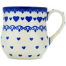 Polish Pottery Mug 13 oz Blue Valentine