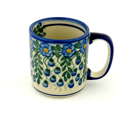 Polish Pottery Mug 13 oz Blue Velvet Gardens