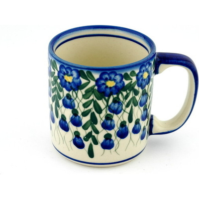 Polish Pottery Mug 13 oz Blue Velvet Gardens