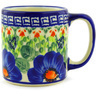 Polish Pottery Mug 13 oz Brilliant Butterfly Popp UNIKAT