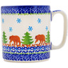 Polish Pottery Mug 13 oz Brown Bear