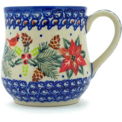 Polish Pottery Mug 13 oz Cardinal&#039;s Home UNIKAT