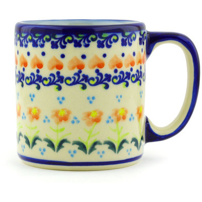 Polish Pottery Mug 13 oz Circle Of Hearts