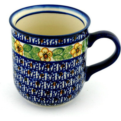 Polish Pottery Mug 13 oz Country Acres UNIKAT