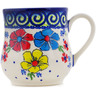 Polish Pottery Mug 13 oz Country Three UNIKAT