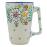 Polish Pottery Mug 13 oz Delicate UNIKAT