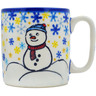 Polish Pottery Mug 13 oz Delightful Snowfall