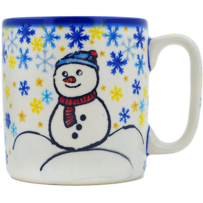 Polish Pottery Mug 13 oz Delightful Snowfall