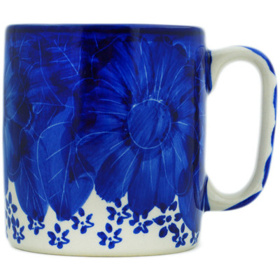 Polish Pottery Mug 13 oz Divine Cobalt UNIKAT