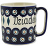 Polish Pottery Mug 13 oz Dziadek (pops)