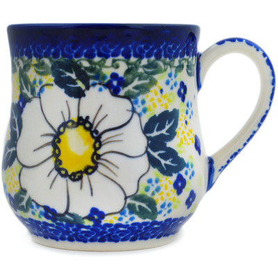 Polish Pottery Mug 13 oz Floral Fantasy