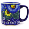 Polish Pottery Mug 13 oz Floral Fruit Basket UNIKAT